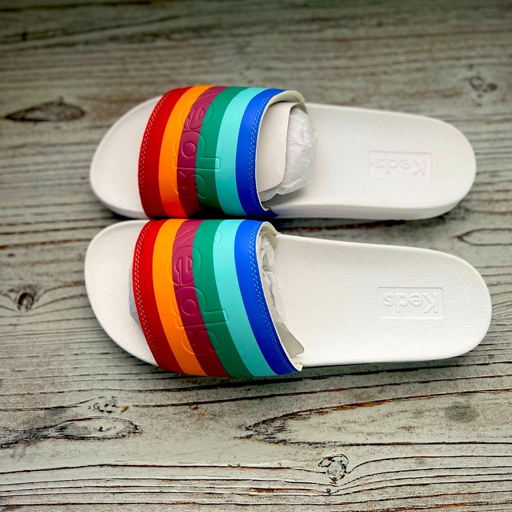 Keds Size 8 Flip Flops Rainbow